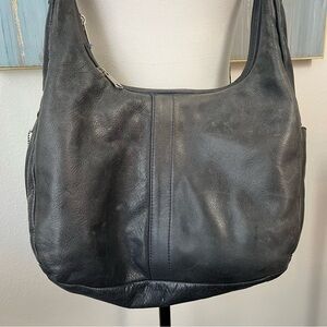 Coronado Leather TAOS HOBO Leather Bag Indigo Gray Color